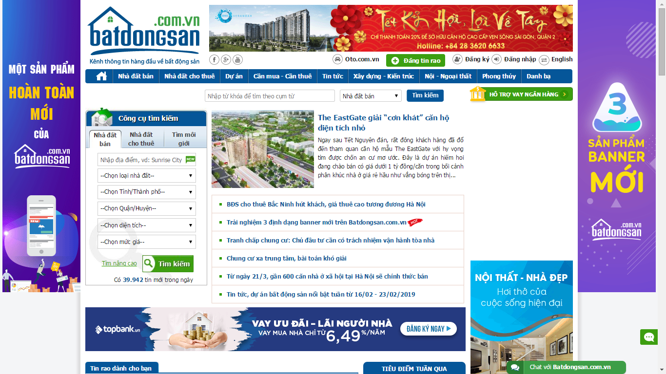 Batdongsan.com.vn được bình chọn là trang web mua bán bất động sản hàng đầu Việt Nam hiện nay