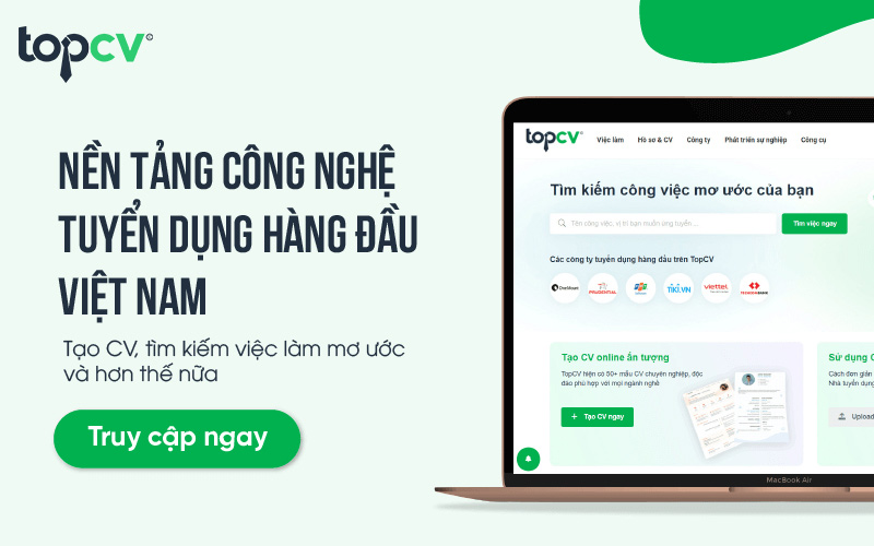 TopCV đang là website kết nối việc làm uy tín hàng đầu tại Việt Nam